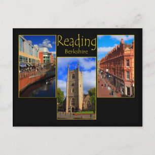 Triple uitzicht briefkaart of Reading, Berkshire E