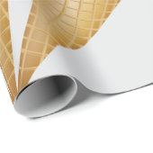 Triple Waffle Ice Cream Cone Zomer Dessert Cadeaupapier (Rol Hoek)