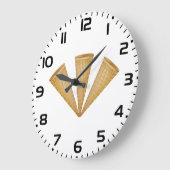 Triple Waffle Ice Cream Cone Zomer Dessert Grote Klok (Hoek)