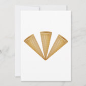 Triple Waffle Ice Cream Cone Zomer Dessert Kaart (Voorkant)