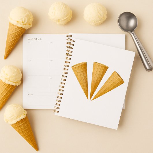 Triple Waffle Ice Cream Cone Zomer Dessert Planner