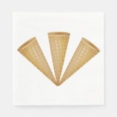 Triple Waffle Ice Cream Cone Zomer Dessert Servet (Voorkant)