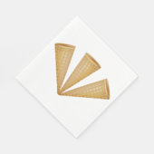 Triple Waffle Ice Cream Cone Zomer Dessert Servet (Hoek)