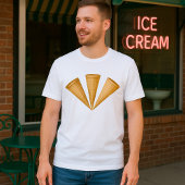 Triple Waffle Ice Cream Cone Zomer Dessert T-shirt