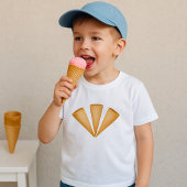 Triple Waffle Ice Cream Cone Zomer Dessert T-shirt