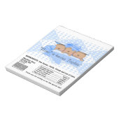 Triplet Baby shower Snoep Bar wrappers Notitieblok (Linkerzijde)
