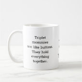 Triplet baby's: we houden van mam cadeau, koffiemok (Links)
