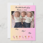 Triplet birth announcement aankondiging (Voorkant)