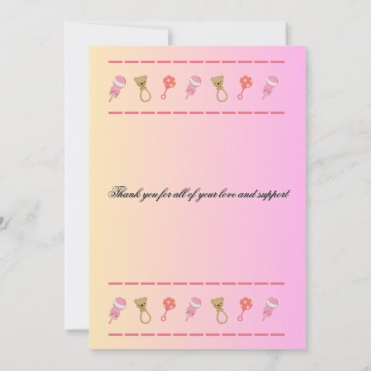 Triplet birth announcement aankondiging (Achterkant)