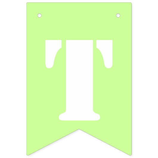 Triplet Boy's Blue Green Bunting Banner (Tweede vlag)