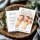 Triplet Girls Bedankt Newborn Baby Aankondiging