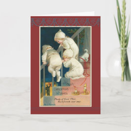 Triplet Kerst Kaart Victoriaans