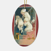 Triplet Kerstversiering Victoriaans Keramisch Ornament (Links)