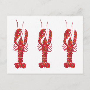 Triplet Lobsters Post Card Briefkaart