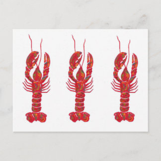 Triplet Lobsters Post Card Briefkaart