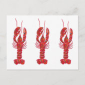 Triplet Lobsters Post Card Briefkaart (Voorkant)