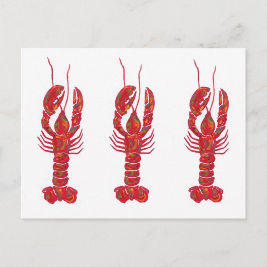 Triplet Lobsters Post Card Briefkaart (Voorkant)