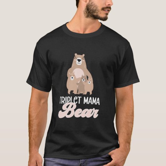 Triplet Mama Beer Triplet Moeder van Triplet Tripl T-shirt (Voorkant)