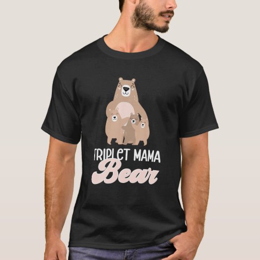 Triplet Mama Beer Triplet Moeder van Triplet Tripl T-shirt (Voorkant)