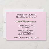 Triplet Meisjes Baby shower Invitation Kaart (Achterkant)