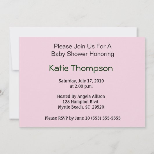 Triplet Meisjes Baby shower Invitation Kaart (Achterkant)