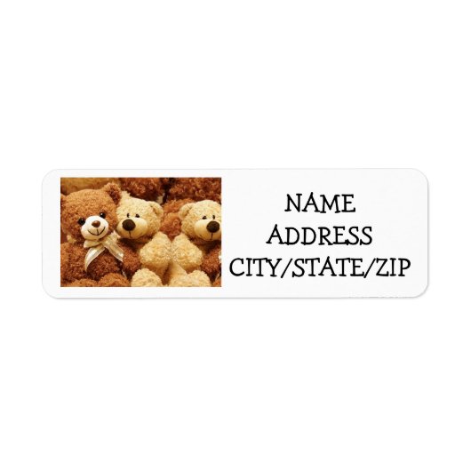*TRIPLET* TEDDYBEER VOOR DE OUDERLABELS VAN TRIPLE ETIKET (Voorkant)