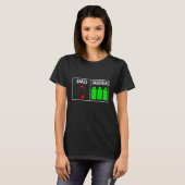 Triplet vader van drie dochters grappige Vaderdag T-shirt (Voorkant volledig)