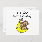 Triplets 1st - twee jongens, een meisje briefkaart (Voorkant / Achterkant)