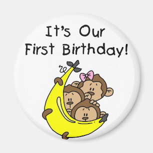 Triplets 1st - twee jongens, een meisje magneet