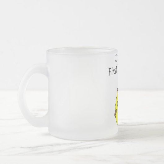 Triplets 1st - twee jongens, een meisje matglas koffiemok (Links)