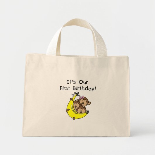 Triplets 1st - twee jongens, een meisje mini tote bag (Voorkant)