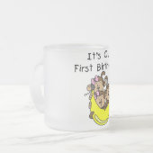 Triplets 1st - Twee meisjes Een Jongen Tshirts en  Matglas Koffiemok (Voorkant links)