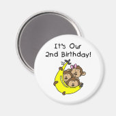 Triplets 2e - Twee Jongens / Een Meisje Tshirts Magneet (Voorkant / Achterkant)