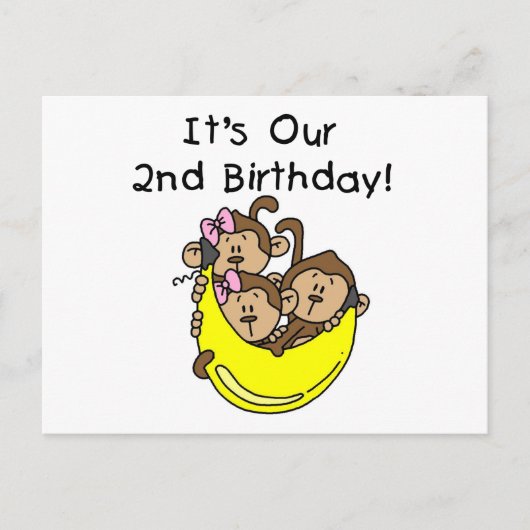 Triplets 2e - Twee Meisjes en een Jongen Briefkaart (Voorkant)