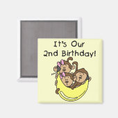 Triplets 2e - Twee Meisjes en een Jongen Magneet (Voorkant / Achterkant)