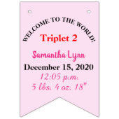 Triplets Baby Girl Boy's Photos Vlaggetjes (Derde vlag)