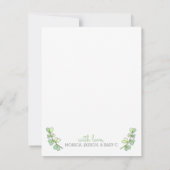 Triplets Baby shower Bird Bedankkaart (Achterkant)