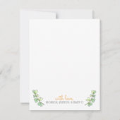 Triplets Baby shower Bird Bedankkaart (Achterkant)