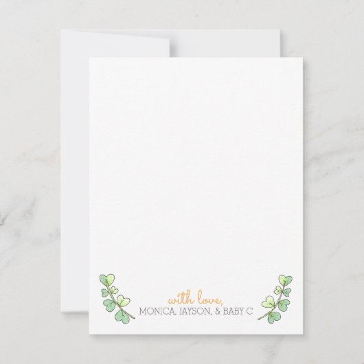 Triplets Baby shower Bird Bedankkaart (Achterkant)