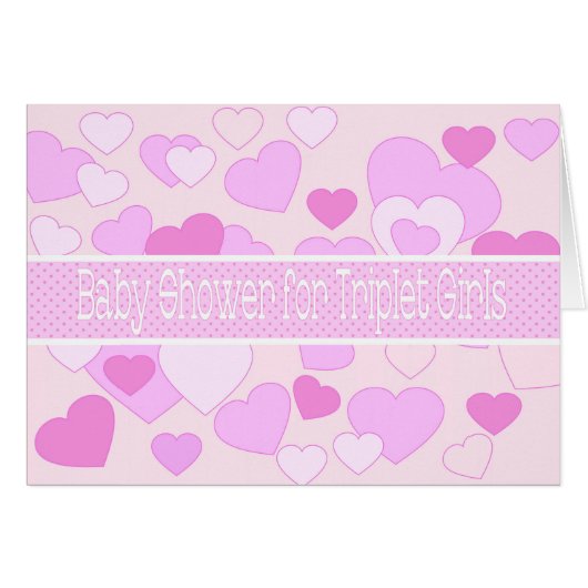 Triplets Baby shower Cadeaukaart (Voorkant Horizontaal)