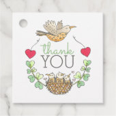 Triplets Baby shower Dank u Bedankjes Labels (Voorkant)