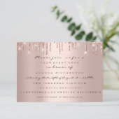 Triplets Baby shower Feet Roos drijft meisjes Kaart (Staand voorkant)