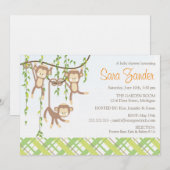Triplets Baby shower Invitation - apen Kaart (Voorkant / Achterkant)