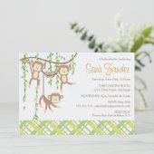 Triplets Baby shower Invitation - apen Kaart (Staand voorkant)