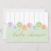 TRIPLETS-Baby shower Kaart (Voorkant)