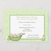 Triplets Baby Shower-uitnodigingen Kaart (Voorkant / Achterkant)