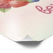 Triplets Berry Eerste Verjaardag Party Poster (Hoek)