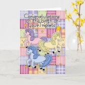 Triplets, Congratulations Birth Of Triplets - Thre Kaart (Gele Bloem)