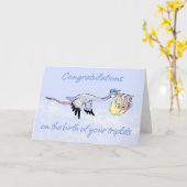 Triplets, Congratulations Birth Of Triplets - Thre Kaart (Gele Bloem)