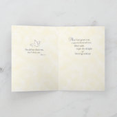 Triplets Doop Kaart in Geel met 3 Kruisen (Binnen)